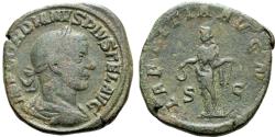 Ancient Coins - Gordian III 238 - 244 AD, Sestertius with Laetitia