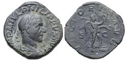 Ancient Coins - Philip I, The Arab, 244 - 249 AD, Sestertius with Victory
