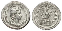 Ancient Coins - Otacilia Severa, 244 - 249 AD, Silver Antoninianus, Pudicitia