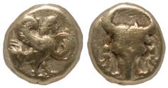 Ancient Coins - Ionia, Uncertain Mint, 5th Century BC, Electrum 1/12th Stater, Only Nine Known
