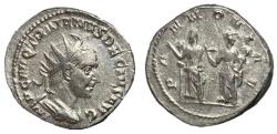 Ancient Coins - Trajan Decius, 249 - 251 AD, Silver Antonininianus, The Two Pannoniae