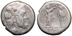 Ancient Coins - Roman Republic, Anonymous, 211 - 208 BC Silver Victoriatus