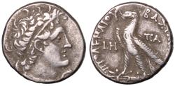 Ancient Coins - Ptolemaic Kings, Cleopatra III & Ptolemy IX, 116 - 107 BC, Silver Tetradrachm