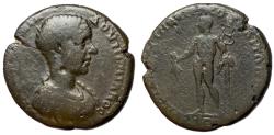 Ancient Coins - Diadumenian, 217 - 218 AD, AE27 of Nicopolis with Hermes