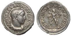 Ancient Coins - Severus Alexander, 222 - 235 AD, Silver Denarius, Jupiter Attacks