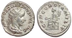 Ancient Coins - Gordian III, 238 - 244 AD, Silver Antoninianus, Concordia
