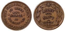 Us Coins - United States Civil War Token, Army & Navy, Fuld 219/320