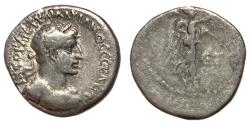 Ancient Coins - Hadrian, 117 - 138 AD, Silver Hemidrachm of Caesarea