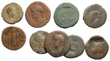 Ancient Coins - Lot of 9 1st Century Counter-Marked Middle Bronzes