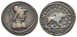 Ancient Coins - Philip I, 244 - 249 AD, AE 10 Assaria of Temenothryae