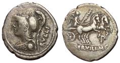 Ancient Coins - P. Servilius M.f. Rullus, 100 BC, Silver Denarius