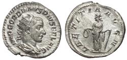 Ancient Coins - Gordian III, 238 - 244 AD, Silver Antoninianus, Laetitia