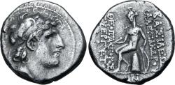 Ancient Coins - Seleucid Kings, Alexander I, 152 - 145 BC Silver Drachm, Rare