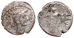 Ancient Coins - Julius Caesar Lifetime Silver Denarius