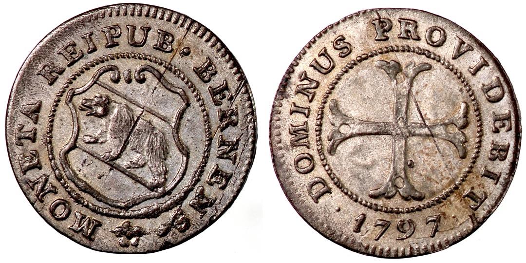 Swiss Cantons, Bern, 1797 Silver Kreuzer | European Coins