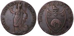 World Coins - Great Britain, Yorkshire, Leeds, 1791 Halfpenny Conder Token, D&H 46