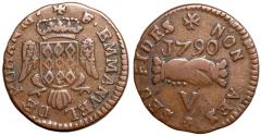 World Coins - Malta, Emmanuel de Rohan, 1790 Cinquina