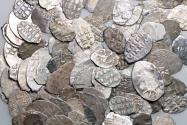 Ancient Coins - Russian Empire, 15th - 18th Century, Lot of 10 Silver Denga / Kopeks
