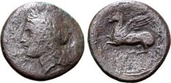 Ancient Coins - Sicily, Syracuse, Hieron II, 275 - 215 BC, AE19