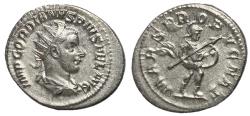 Ancient Coins - Gordian III, 238 - 244 AD, Silver Antoninianus, Mars, Rare