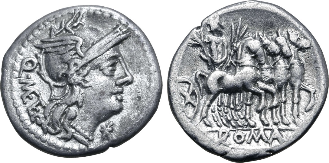 Roman Republic, Q. Caecilius Metellus, 130 BC, Silver Denarius