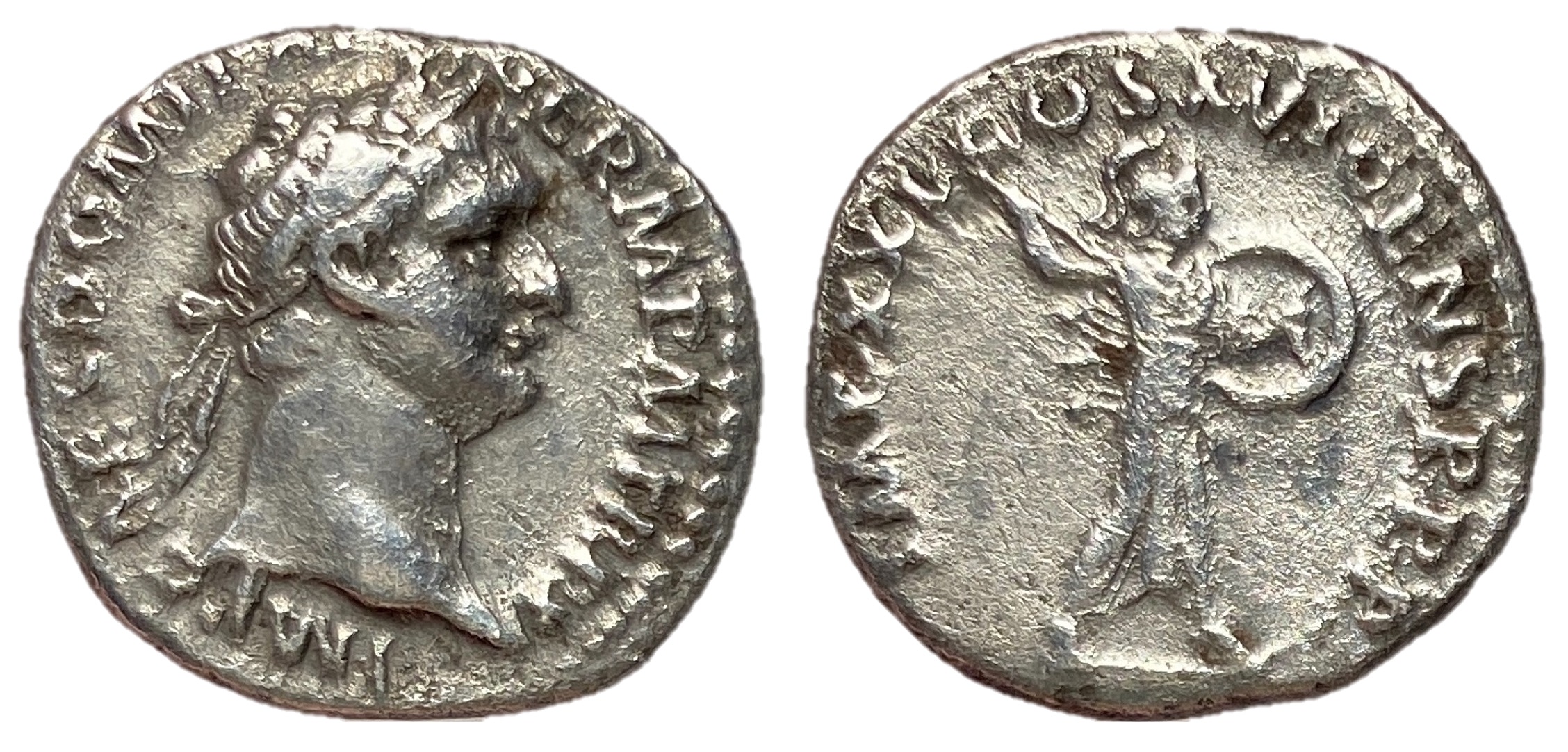 Domitian, 81 - 96 AD, Silver Denarius, Minerva | Roman Imperial Coins