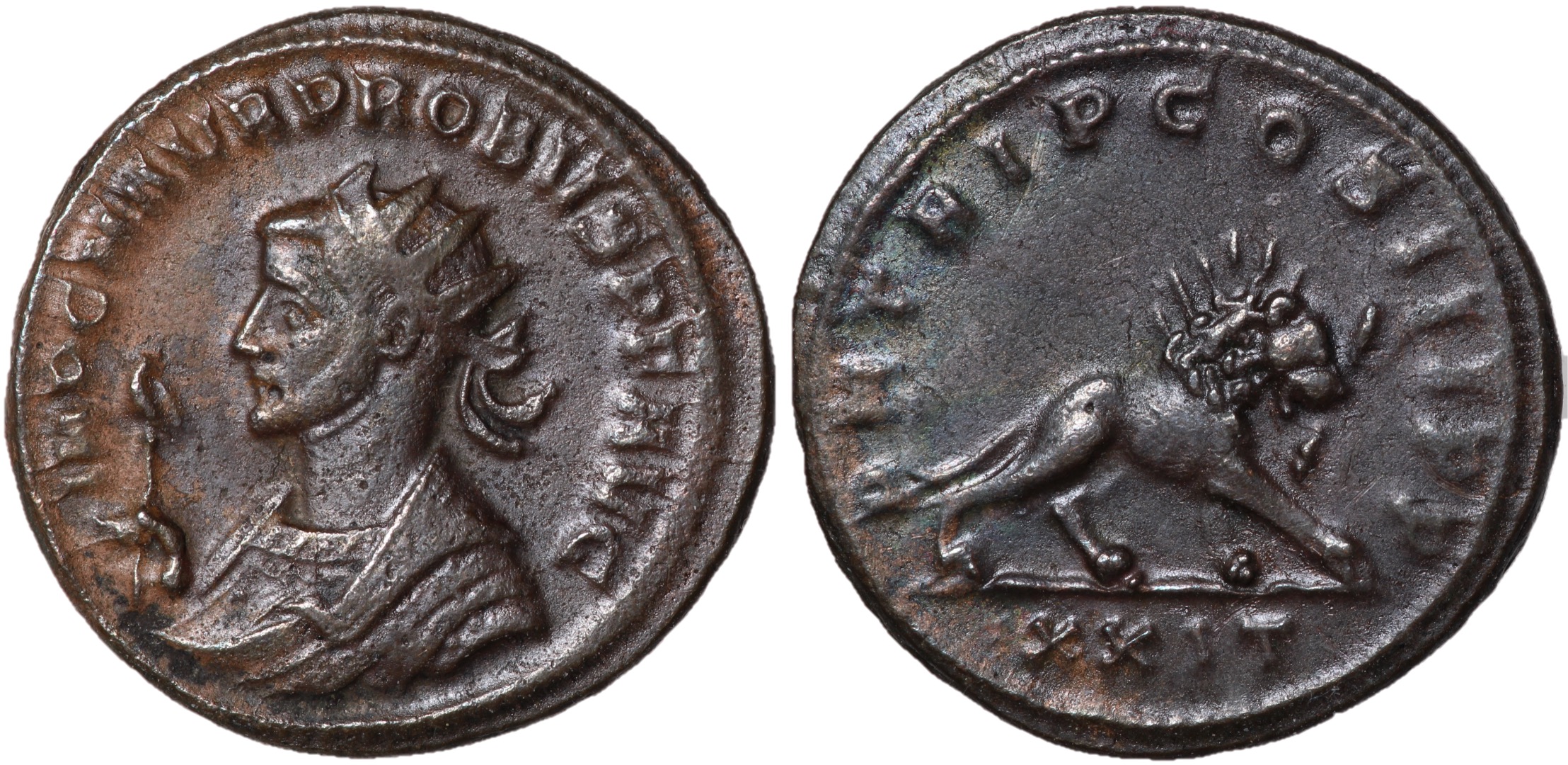 Probus, 276 - 282 AD, Antoninianus of Siscia with Lion, Rare