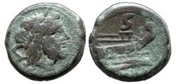 Ancient Coins - Roman Republic, Anonymous, after 211 BC , AE Semis