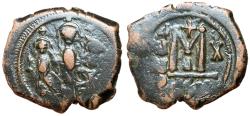 Ancient Coins - Heraclius, 610 - 641 AD, Follis of Constantinople Mint