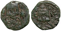 Ancient Coins - Leo V, 813 - 820 AD, Follis of Syracuse with Constantine