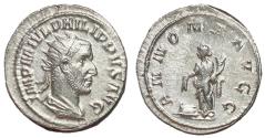 Ancient Coins - Philip I, 244 - 249 AD, Silver Antoninianus, Annona