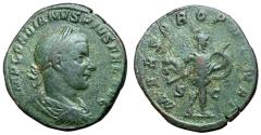 Ancient Coins - Gordian III, 238 - 244 AD, Sestertius with Mars