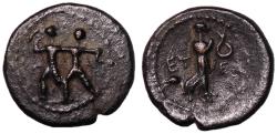 Ancient Coins - Pisidia, Etenna, 1st Century BC, AE Chalkous, Two Men Fighting