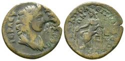 Ancient Coins - Phrygia, Hierapolis, Elagabalus, 218 - 222 AD, AE25 with Senate & Hygieia-Cybele
