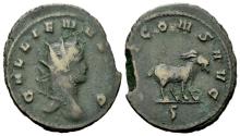 Ancient Coins - Gallienus, 253 - 268 AD, Antoninianus with Goat