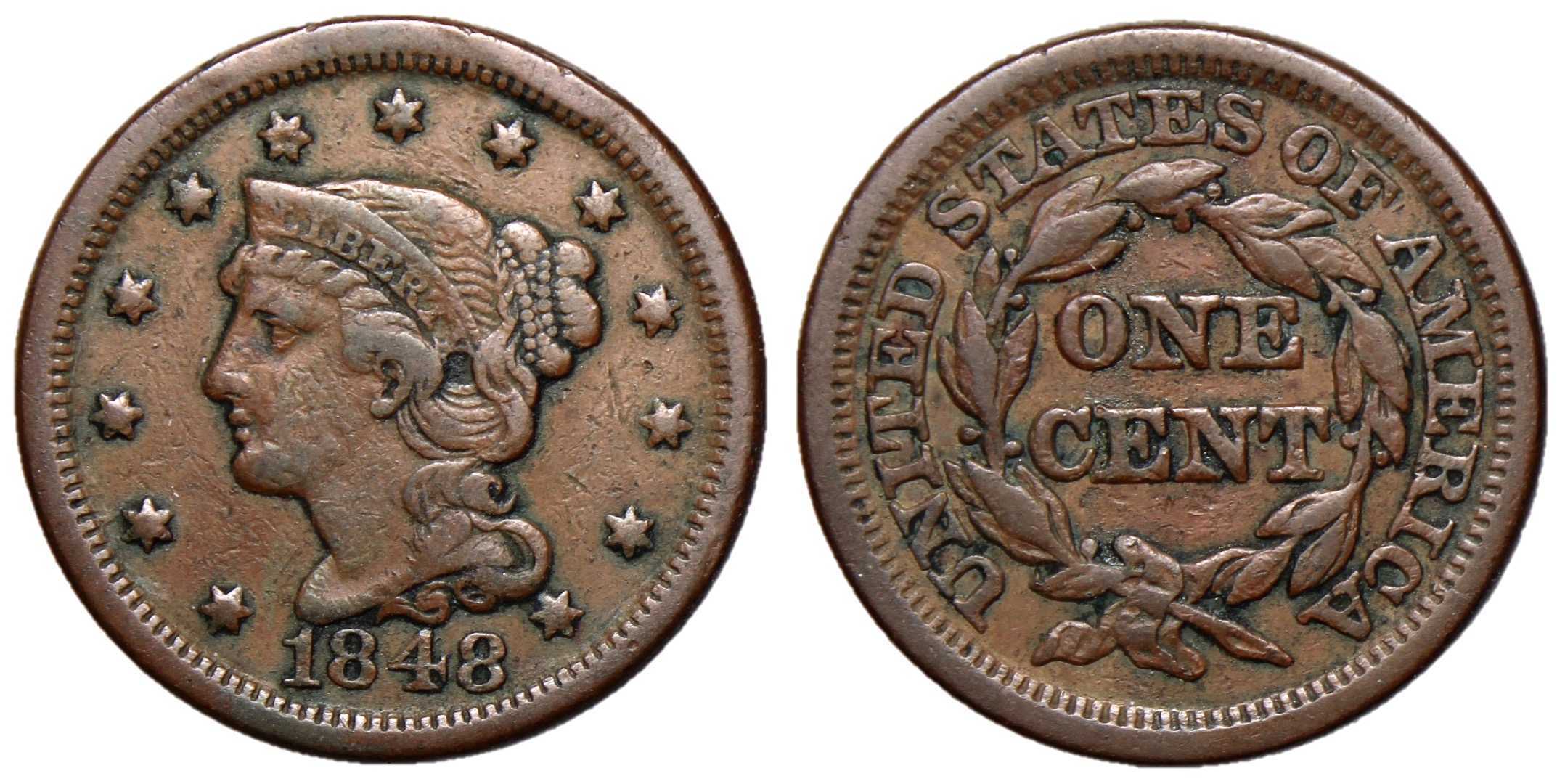 United States, 1848 Large Cent | Large Cents