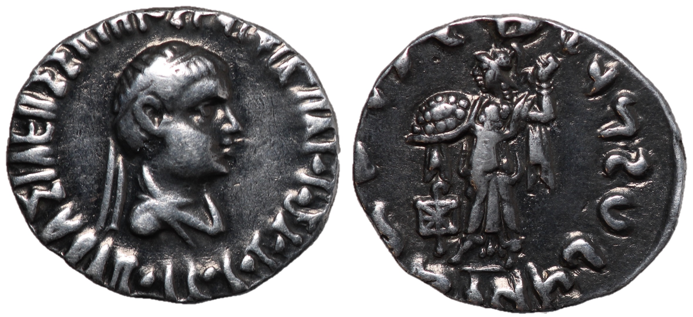 Kings of Bactria, Apollodotos II, 80 - 65 BC, Silver Drachm