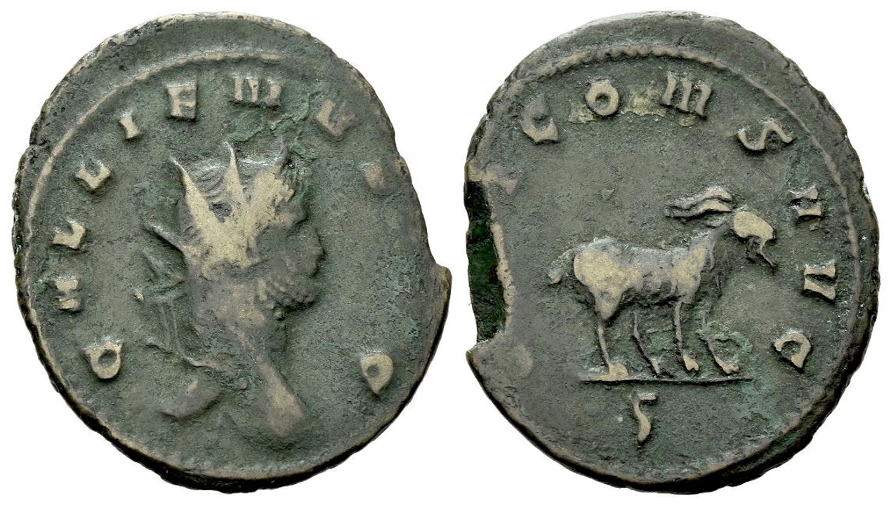 古代ローマ帝国 皇帝ガリエヌス ダブルデナリウス 銀貨】AD 253