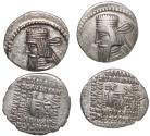 Ancient Coins - Lot of 4 Parthian Silver Drachms