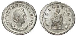 Ancient Coins - Herennia Etruscilla, 249 - 251 AD, Silver Antoninianus, Pudicitia