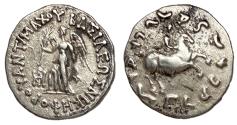 Ancient Coins - Kings of Bactria, Antimachos II, 160 - 155 BC, Silver Drachm