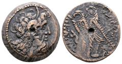 Ancient Coins - Ptolemaic Kings, Cleopatra III & Ptolemy IX to XII, 116 - 51 BC, AE20 with Nice Lathe Marks