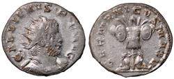 Ancient Coins - Gallienus, 253 - 258 AD, Silver Antoninianus with German Captives