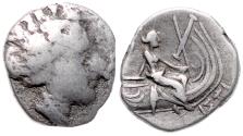 Ancient Coins - Euboia, Histiaia, 196 - 146 BC, Silver Tetrobol