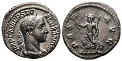 Ancient Coins - Severus Alexander, 222 - 235 AD, Silver Denarius, Pax