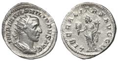 Ancient Coins - Philip I, 244 - 249 AD, Silver Antoninianus, Liberalitas