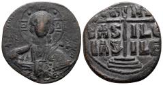Ancient Coins - Romanus III, 1028 - 1034, Anonymous Class B Follis with Christ