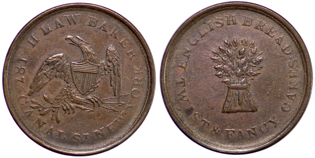 United States, Hard Times Token, Henry Law, New York, 1834 - 1837 