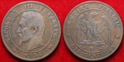 World Coins - France, 1854 B 10 Centimes, 30mm