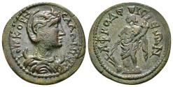 Ancient Coins - Salonina, 253 - 268 AD, AE25 of Caria, Aphrodisias with Tyche, Rare